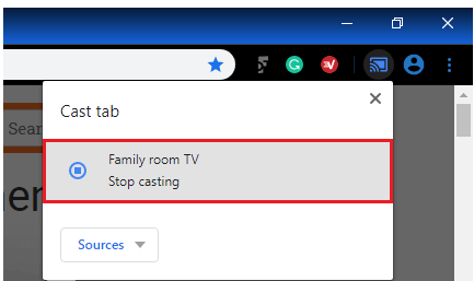 Stop casting Firefox on Chromecast