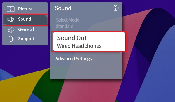 Choose the Sound Out option