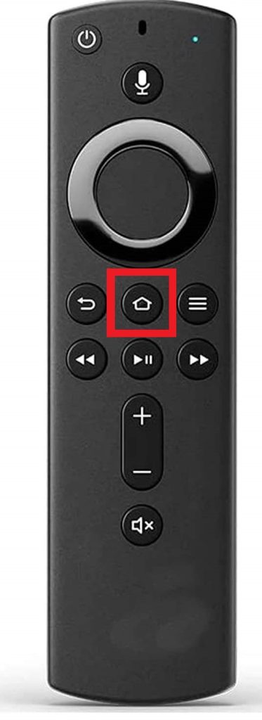 Press the Home button to close the app and return to home screen on Firestick