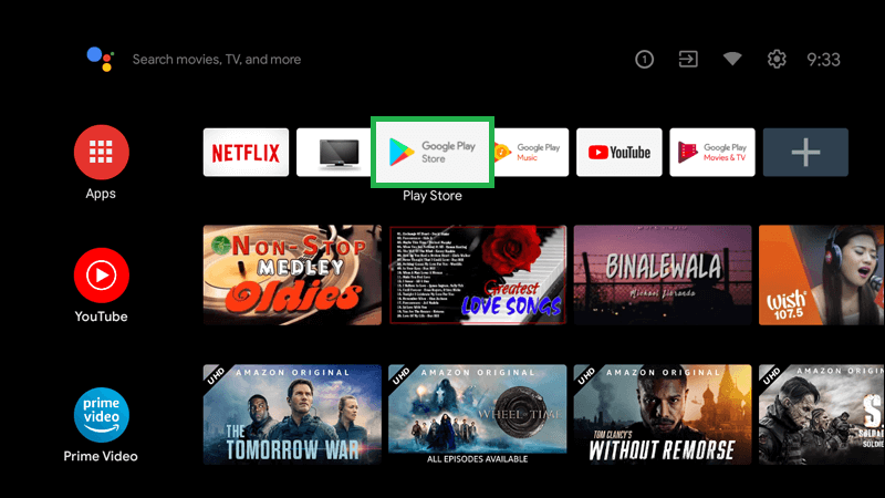 Open Google Play Store to download apps on your Hisense Smart TV