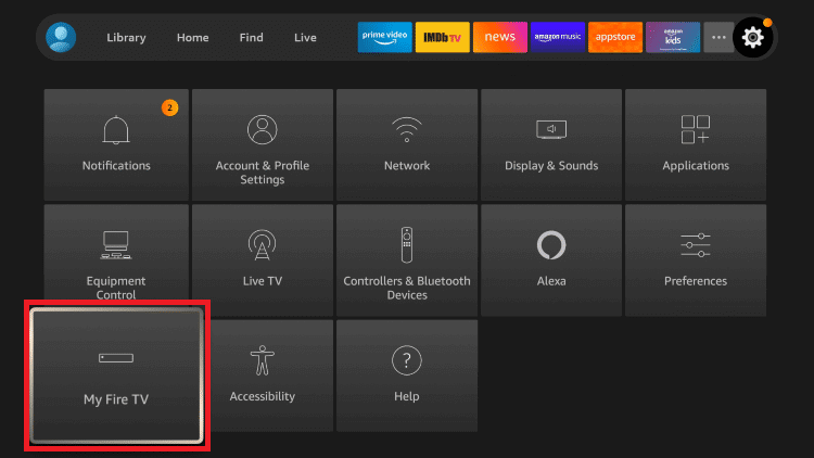 Select My Fire TV