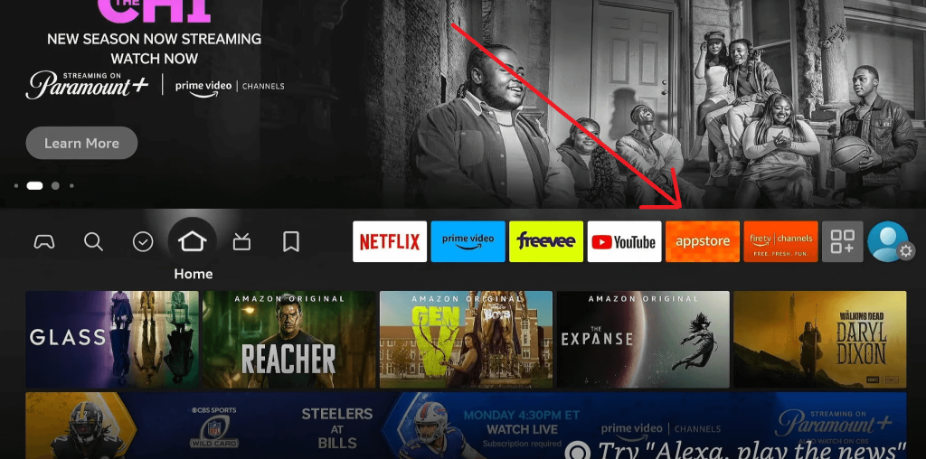 Open App Store on Firestick