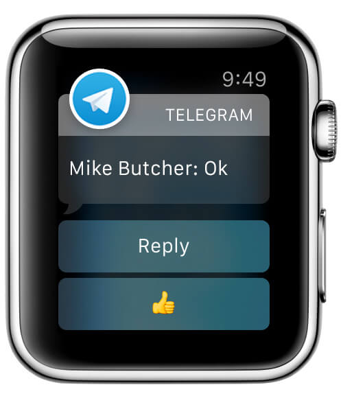 Receive Telegram Notifications on Apple Watch