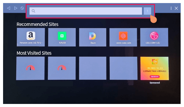 Open Web Browser on LG TV