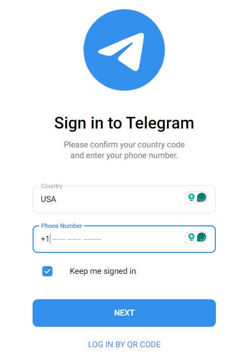 Select Country and Enter Number to Access Telegram on Firestick